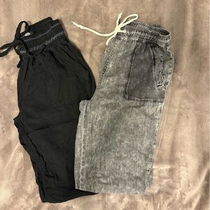 Black and Gray Casual Pants Set
